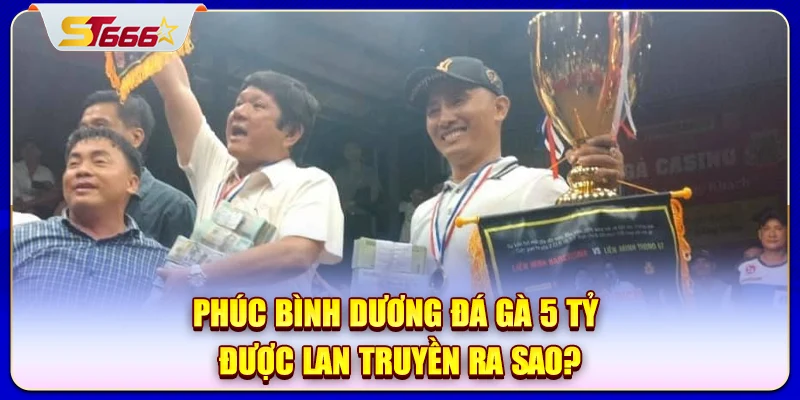 Phúc Bình Dương đá gà 5 tỷ được lan truyền ra sao?